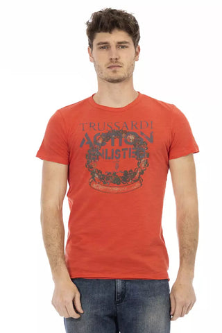Red Cotton Men's T-Shirt Trussardi Action
