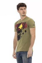 Green Cotton Men T-Shirt Trussardi Action