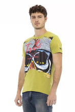 Green Cotton Men T-Shirt Trussardi Action