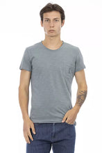 Gray Cotton Men T-Shirt Trussardi Action
