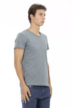 Gray Cotton Men T-Shirt Trussardi Action