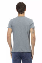 Gray Cotton Men T-Shirt Trussardi Action