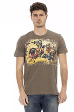 Brown Cotton Men T-Shirt Trussardi Action