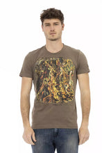 Brown Cotton Men T-Shirt Trussardi Action