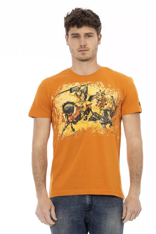 Orange Cotton Men T-Shirt Trussardi Action
