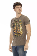 Brown Cotton Men T-Shirt Trussardi Action