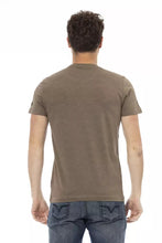 Brown Cotton Men T-Shirt Trussardi Action