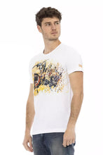 White Cotton Men T-Shirt Trussardi Action