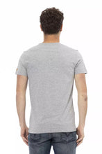 Gray Cotton Men T-Shirt Trussardi Action
