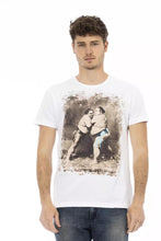 White Cotton Men T-Shirt Trussardi Action