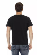 Black Cotton Men T-Shirt Trussardi Action