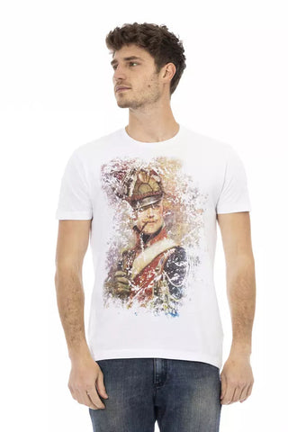 White Cotton Men T-Shirt Trussardi Action