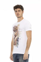 White Cotton Men T-Shirt Trussardi Action