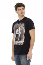 Black Cotton Men T-Shirt Trussardi Action