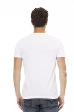 White Cotton Men T-Shirt Trussardi Action
