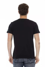 Black Cotton Men T-Shirt Trussardi Action