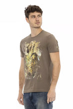 Brown Cotton Men T-Shirt Trussardi Action