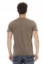 Brown Cotton Men T-Shirt Trussardi Action