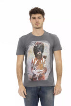 Gray Cotton Men T-Shirt Trussardi Action