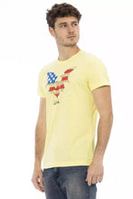 Yellow Cotton Men T-Shirt Trussardi Action