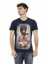 Blue Cotton Men T-Shirt Trussardi Action