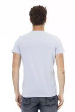 Light Blue Cotton Men T-Shirt Trussardi Action