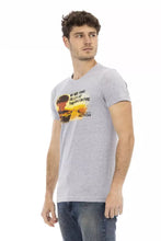 Gray Cotton Men T-Shirt Trussardi Action