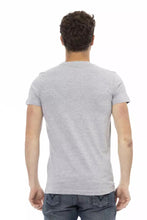 Gray Cotton Men T-Shirt Trussardi Action