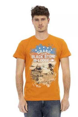 Orange Cotton Men T-Shirt Trussardi Action