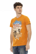 Orange Cotton Men T-Shirt Trussardi Action