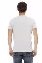 Gray Cotton Men T-Shirt Trussardi Action