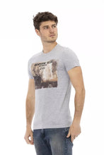 Gray Cotton Men T-Shirt Trussardi Action