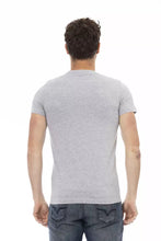 Gray Cotton Men T-Shirt Trussardi Action