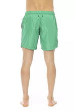 Green Polyester Men Swim Short Bikkembergs