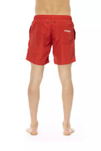 Red Polyester Men's Swim Short Bikkembergs