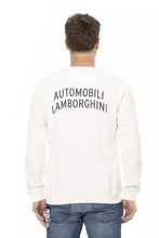 White Cotton Men's Sweater Automobili Lamborghini