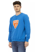 Blue Cotton Men Sweater Automobili Lamborghini