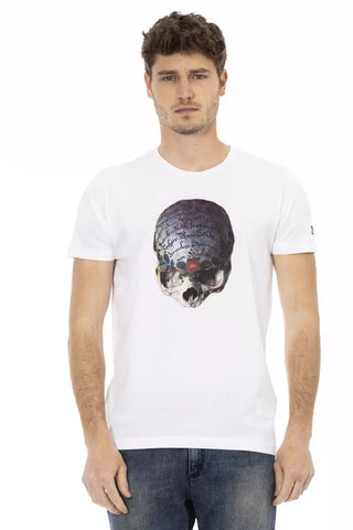 White Cotton Men's T-Shirt Trussardi Action