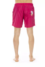 Fuchsia Polyester Men Swim Short Bikkembergs