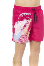Fuchsia Polyester Men Swim Short Bikkembergs
