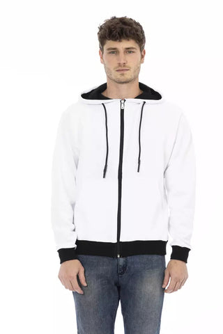White Cotton Men Sweater Baldinini Trend