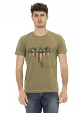 Green Cotton Men T-Shirt Trussardi Action