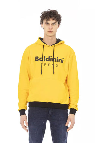 Yellow Cotton Men Sweater Baldinini Trend
