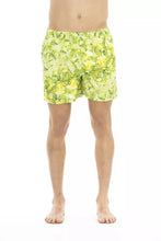Green Polyester Men Swimwear Short Just Cavalli