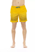 Yellow Polyester Men Swim Short Bikkembergs