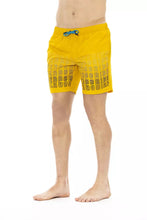 Yellow Polyester Men Swim Short Bikkembergs