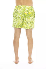 Green Polyester Men Swimwear Short Just Cavalli