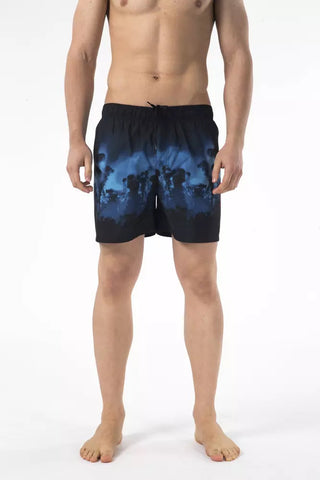 Black Polyester Men Swimwear Just Cavalli