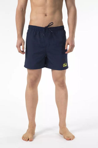 Blue Nylon Men Swim Short Just Cavalli