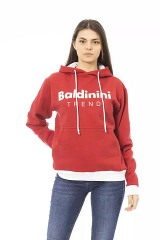 Red Cotton Women's Hoodie Baldinini Trend
